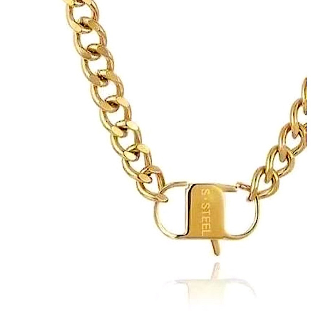 Chain Link Gold Plated Cuban Choker - Picture 7 of 10